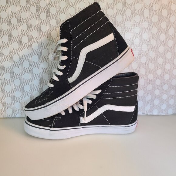 Black & White Vans Shoes Mens 6 Womens 7.5 Off The Wall - Picture 3 of 11